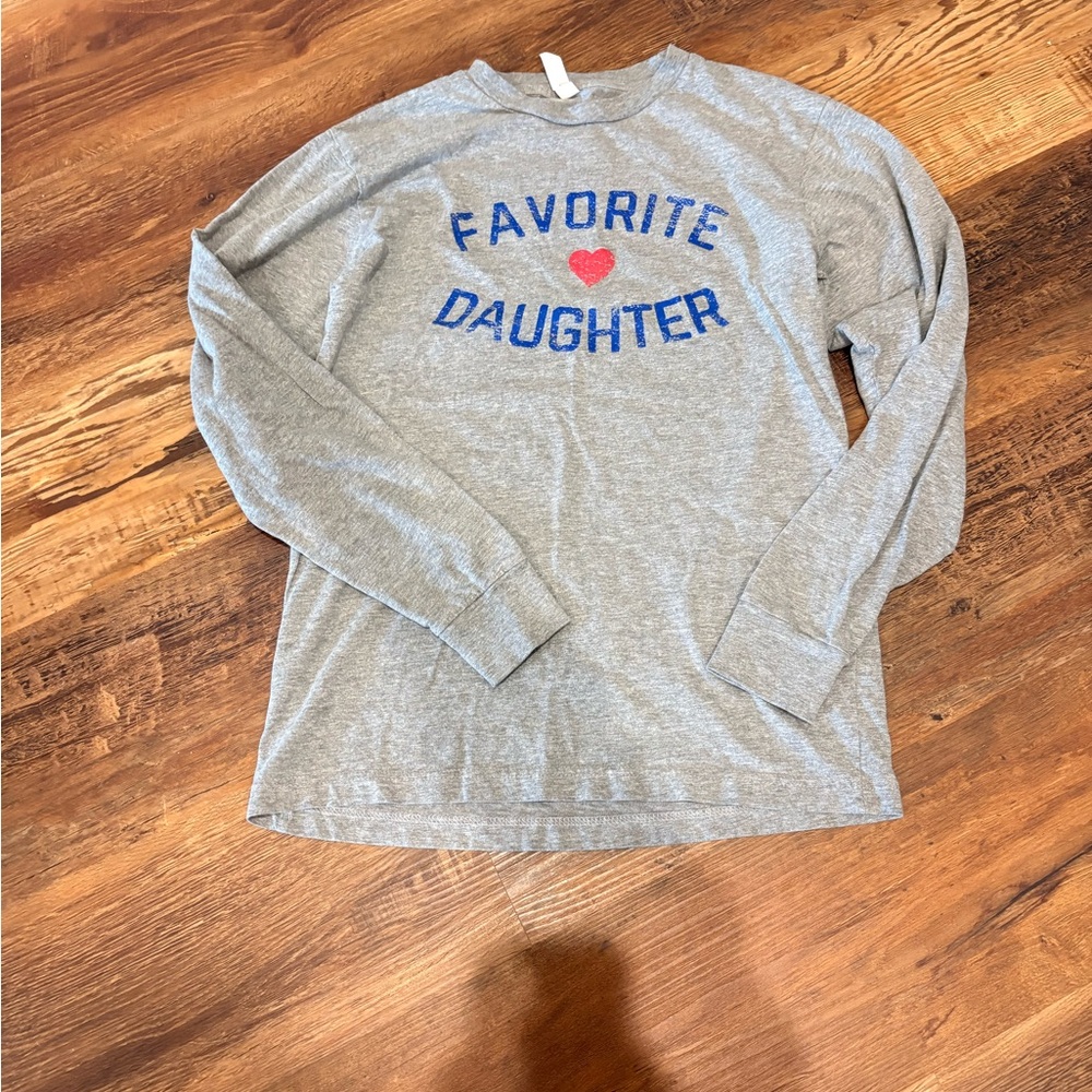 Gray Long Sleeve Graphic Shirt